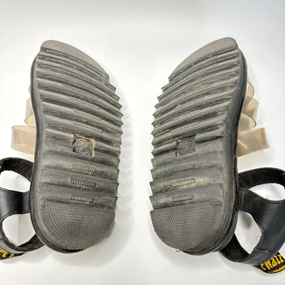 DR. MARTEN Blaire Jelly Black Festival Goth Glitter Straps Sandal Womens Size 9 - Picture 7 of 8
